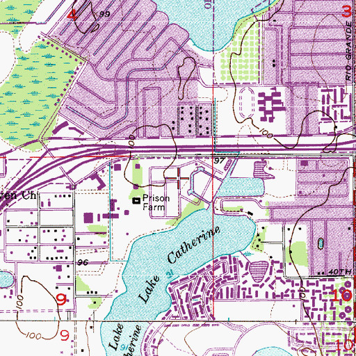 Topographic Map of Lakeshore Landings Mobile Home Park, FL