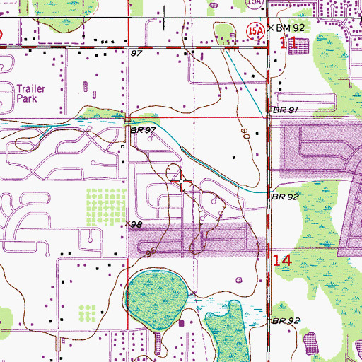 Topographic Map of Mai Tai Village Mobile Home Park, FL