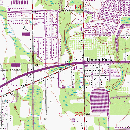 Topographic Map of Demetree Plaza, FL