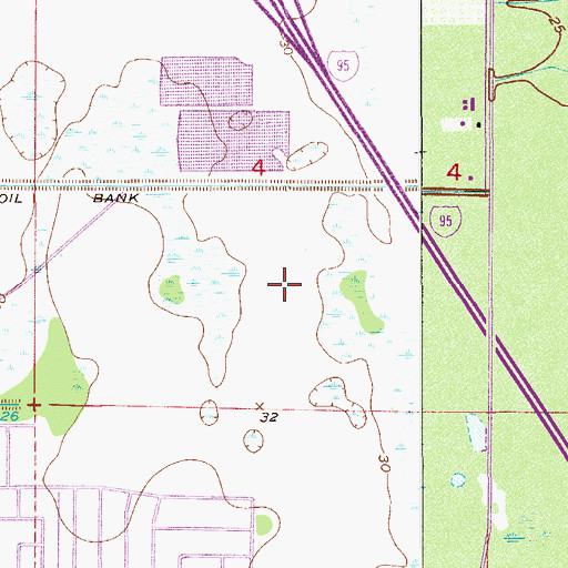 Topographic Map of Brevard Community College Palm Bay Campus Criminal Justice Driving Pad, FL