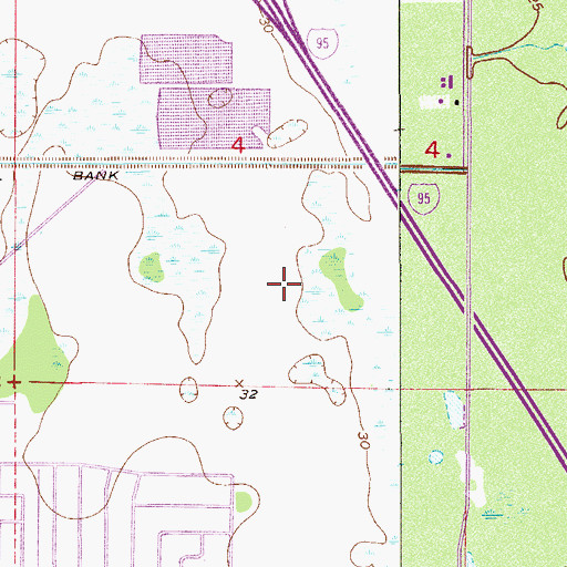 Topographic Map of Brevard Community College Palm Bay Campus Multiuse Classroom Building, FL