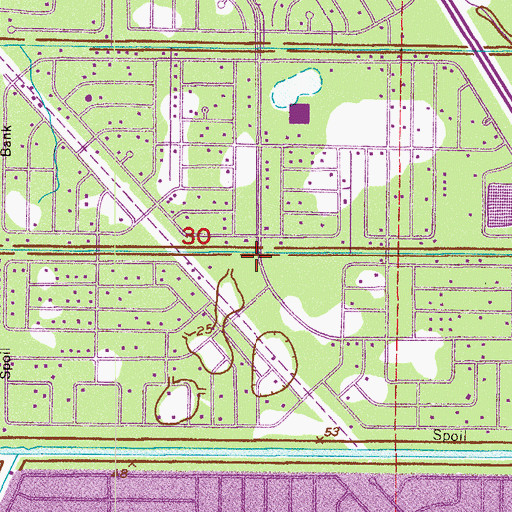 Topographic Map of Lockmar Baptist Church, FL