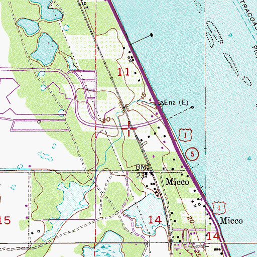 Topographic Map of First Baptist Church of Barefoot Bay, FL