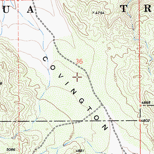 Topographic Map of Lower Covington Flat, CA