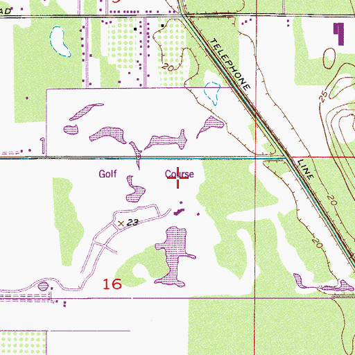 Topographic Map of Viera East Golf Course Club, FL