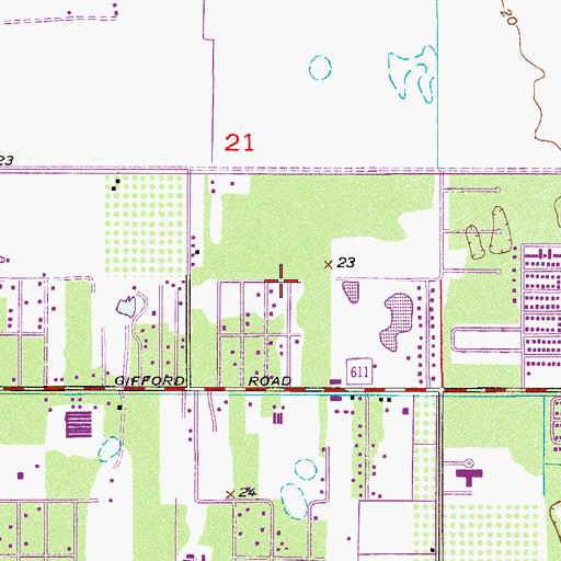 Topographic Map of Community Deliverance Temple, FL