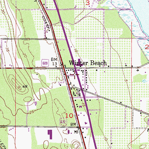 Topographic Map of Family Worship Center, FL