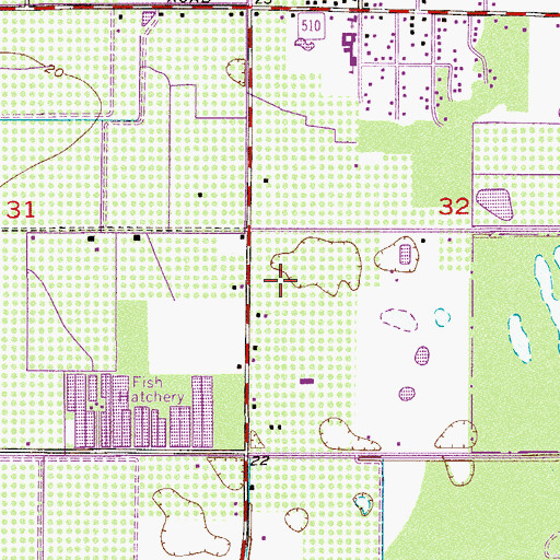 Topographic Map of Lakeside Fellowship Church, FL