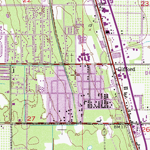 Topographic Map of Saint Elizabeth Church of Deliverance, FL