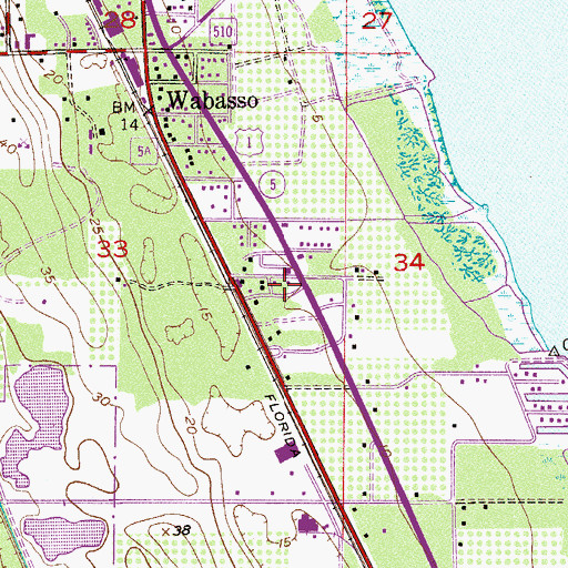 Topographic Map of Connecticut Mobile Park, FL