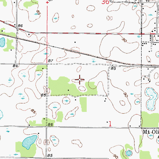Topographic Map of Webster Mobile Home and Travel Park, FL