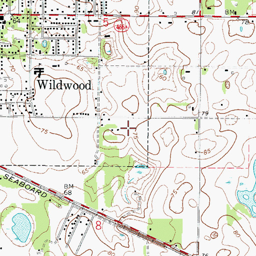 Topographic Map of Sumter County Youth Center, FL