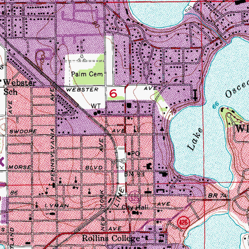 Topographic Map of Charles Hosmer Morse Museum of American Art, FL