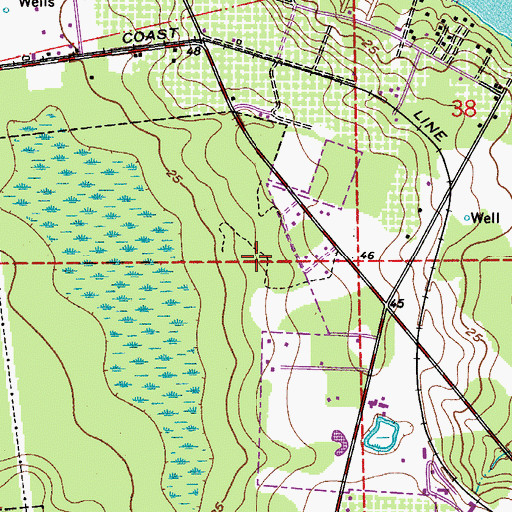 Topographic Map of Tuskawilla Trails Mobile Home Park, FL