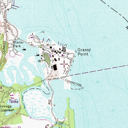 Topographic Map of Stony Point Wastewater Treatment Plant, NY