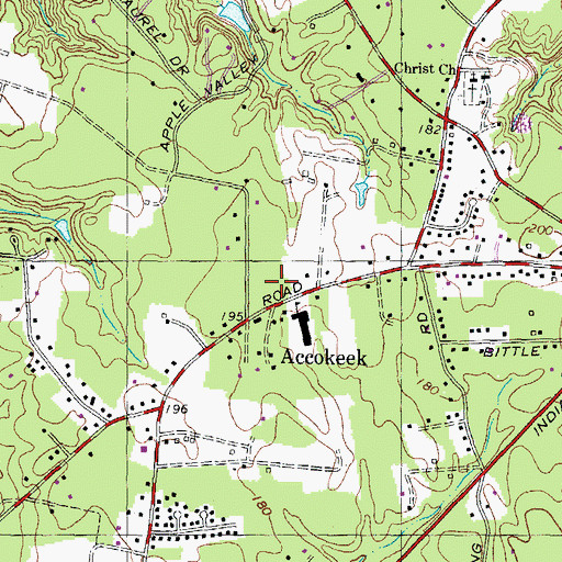 Topographic Map of Accokeek Fire Station Company 24, MD