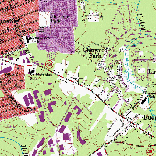 Topographic Map of Korean Zion City Presbyterian Church, MD