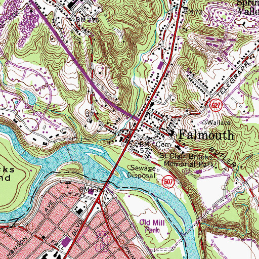 Topographic Map of Stafford County Museum, VA