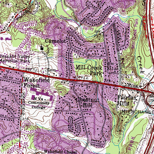 Topographic Map of Calvary Church of the Nazarene, VA