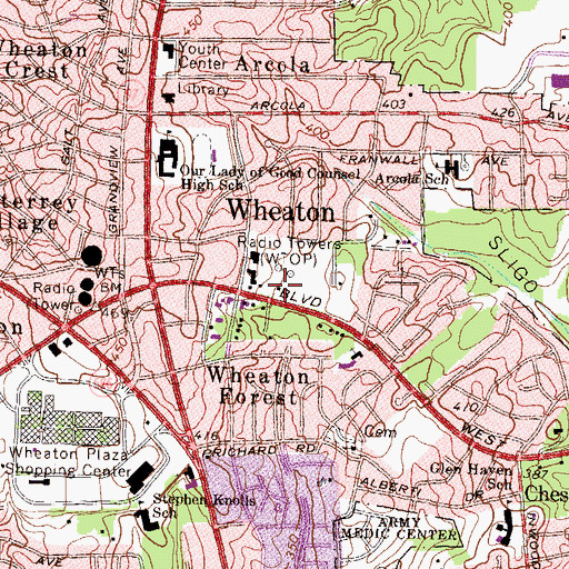 Topographic Map of Canaan Christian Church, MD