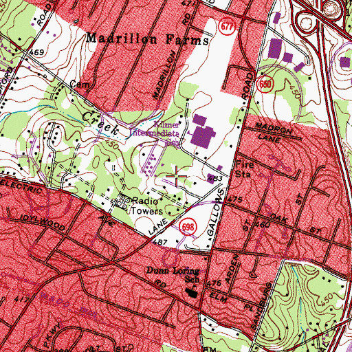 Topographic Map of Christian Assembly Church, VA