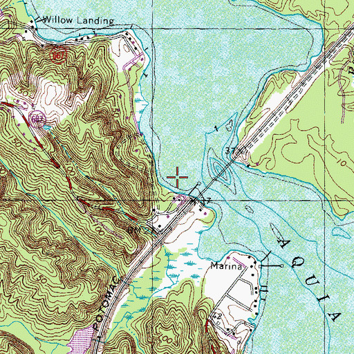Topographic Map of Hope Springs Marina, VA