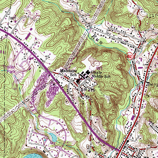 Topographic Map of Melchers Complex, VA