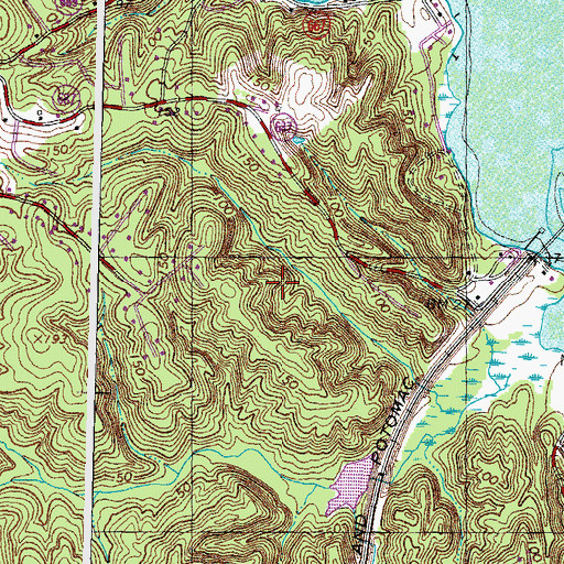 Topographic Map of Bayview Estates, VA