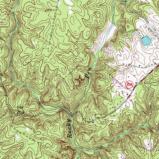Topographic Map of Berea Estates, VA