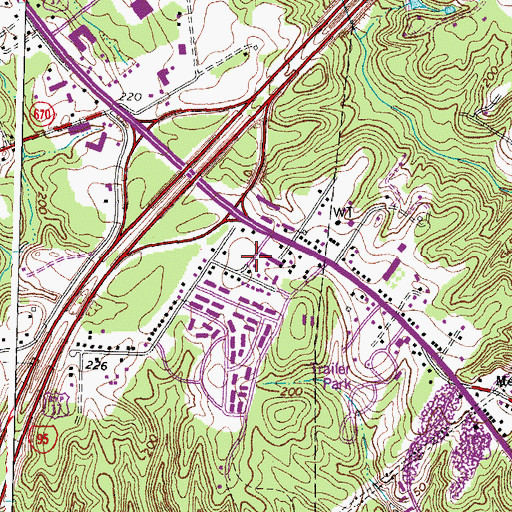 Topographic Map of Blaisdell Subdivision, VA