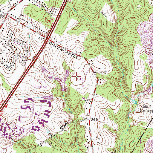 Topographic Map of Castlegate, MD