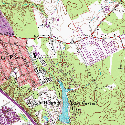 Topographic Map of Hillcrest Terrace, VA