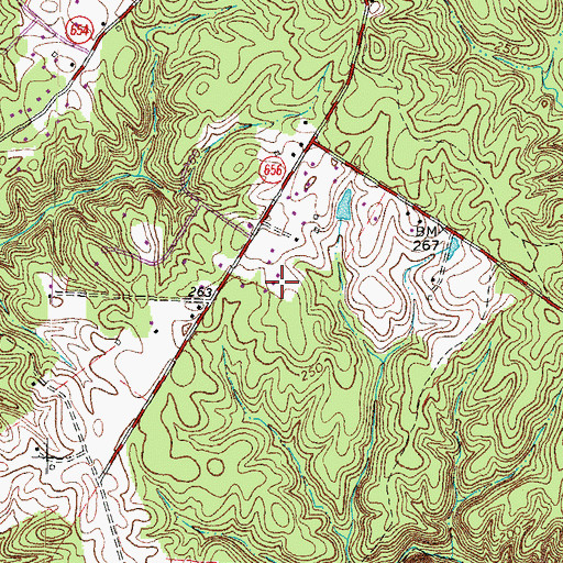 Topographic Map of Holly Acres, VA