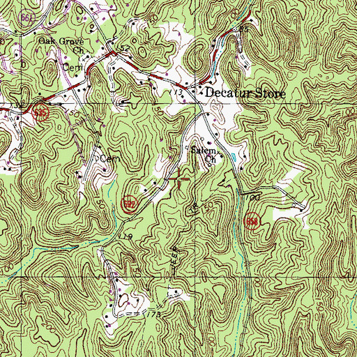 Topographic Map of Jessica Estates, VA