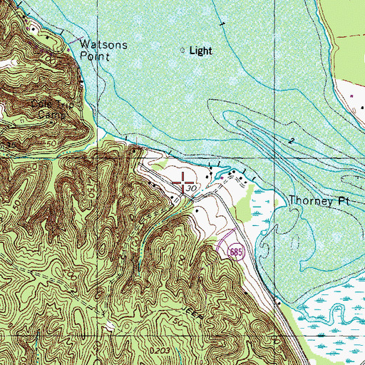 Topographic Map of Loy Landing, VA
