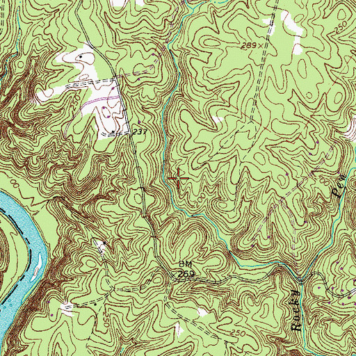 Topographic Map of Maple Grove Estates, VA