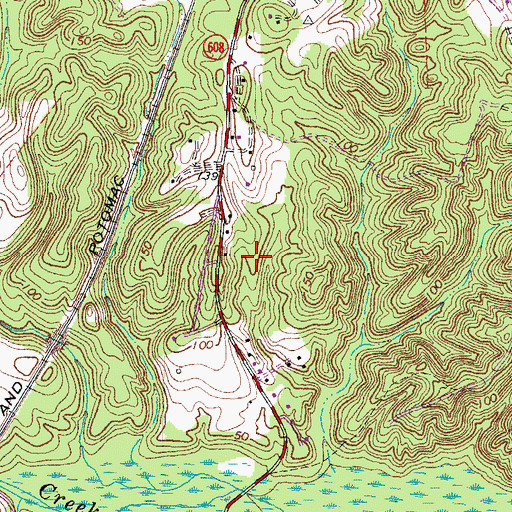 Topographic Map of Michaelbrooke Estates, VA