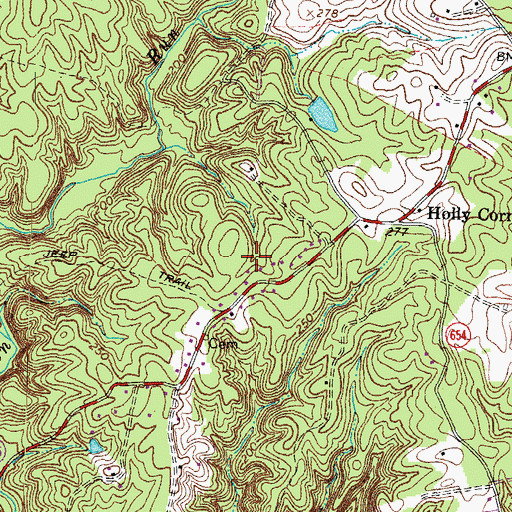 Topographic Map of Mine Ridge, VA