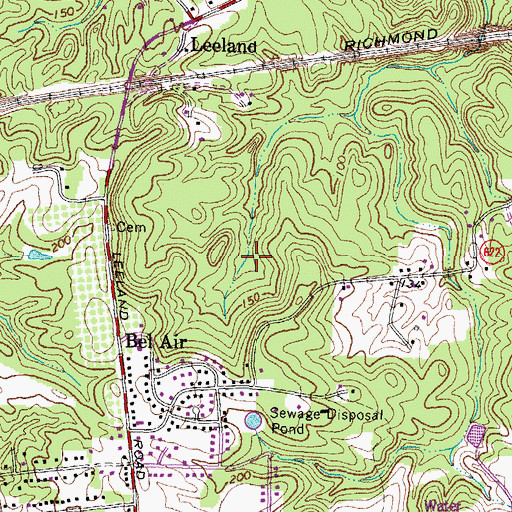 Topographic Map of Misty Forest, VA