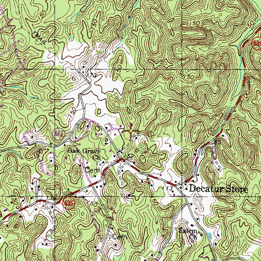 Topographic Map of Norman Estates, VA