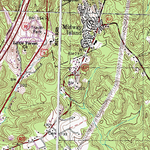 Topographic Map of Northern View Estates, VA
