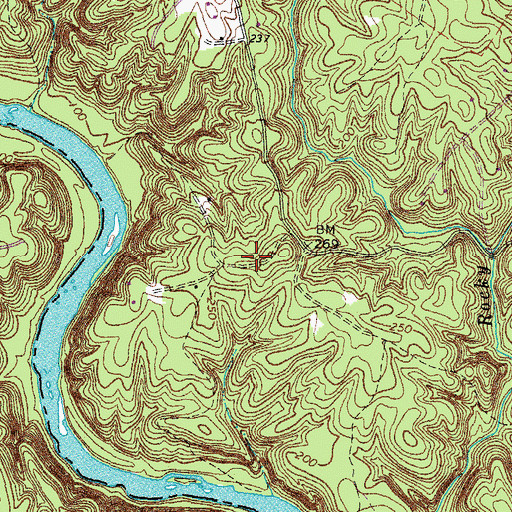 Topographic Map of Old Banks, VA
