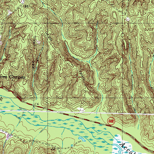 Topographic Map of Poplar Hills, VA