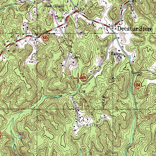 Topographic Map of Quarry Estates, VA