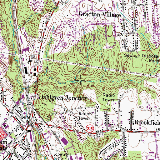 Topographic Map of Ridge Pointe, VA
