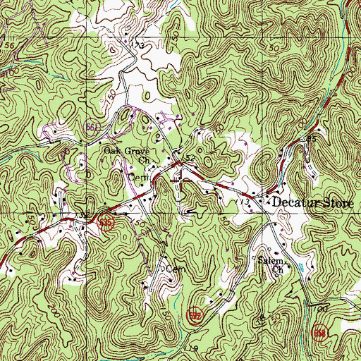 Topographic Map of Sams Ridge, VA