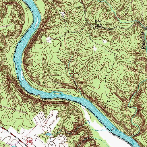 Topographic Map of Scenic Ridge, VA