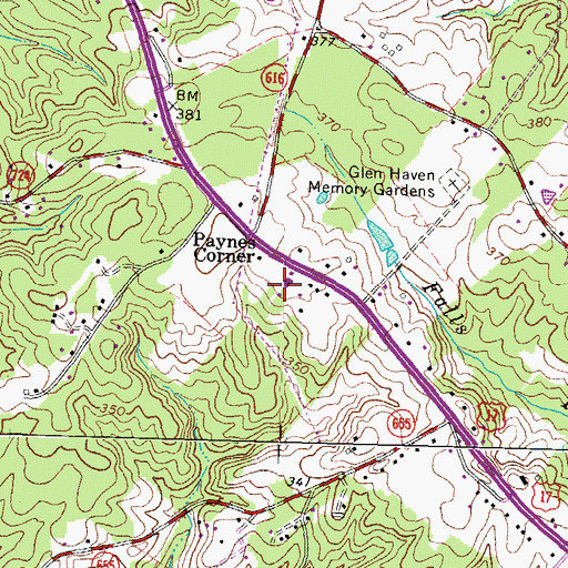 Topographic Map of Stefaniga, VA