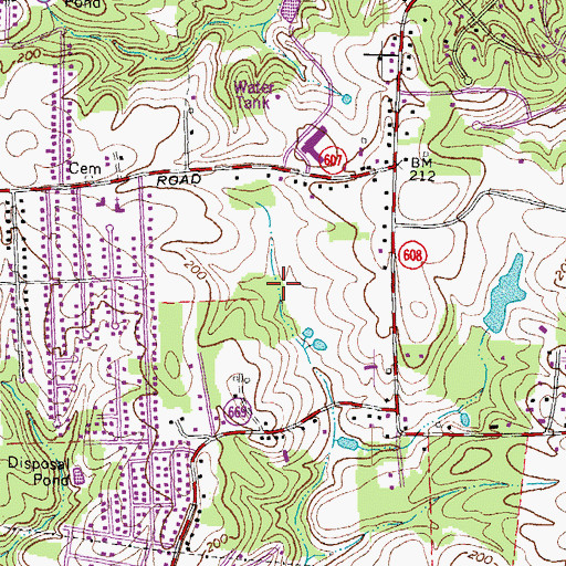 Topographic Map of Stratford Place, VA