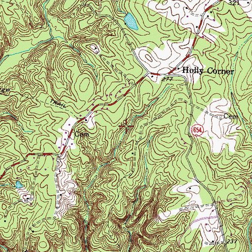 Topographic Map of Summerset Ridge, VA